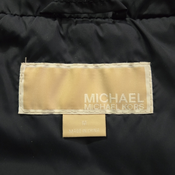 Michael Kors Navy Quilted Down-Style Vest with Gold Hardware - Picture 8 of 8